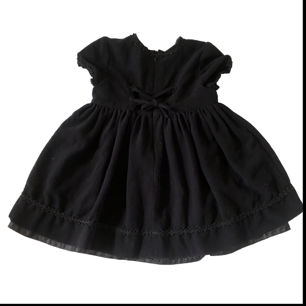Vintage Disney Baby Winnie the Pooh & Piglet Embroidered Black dress 3T - Picture 7 of 7